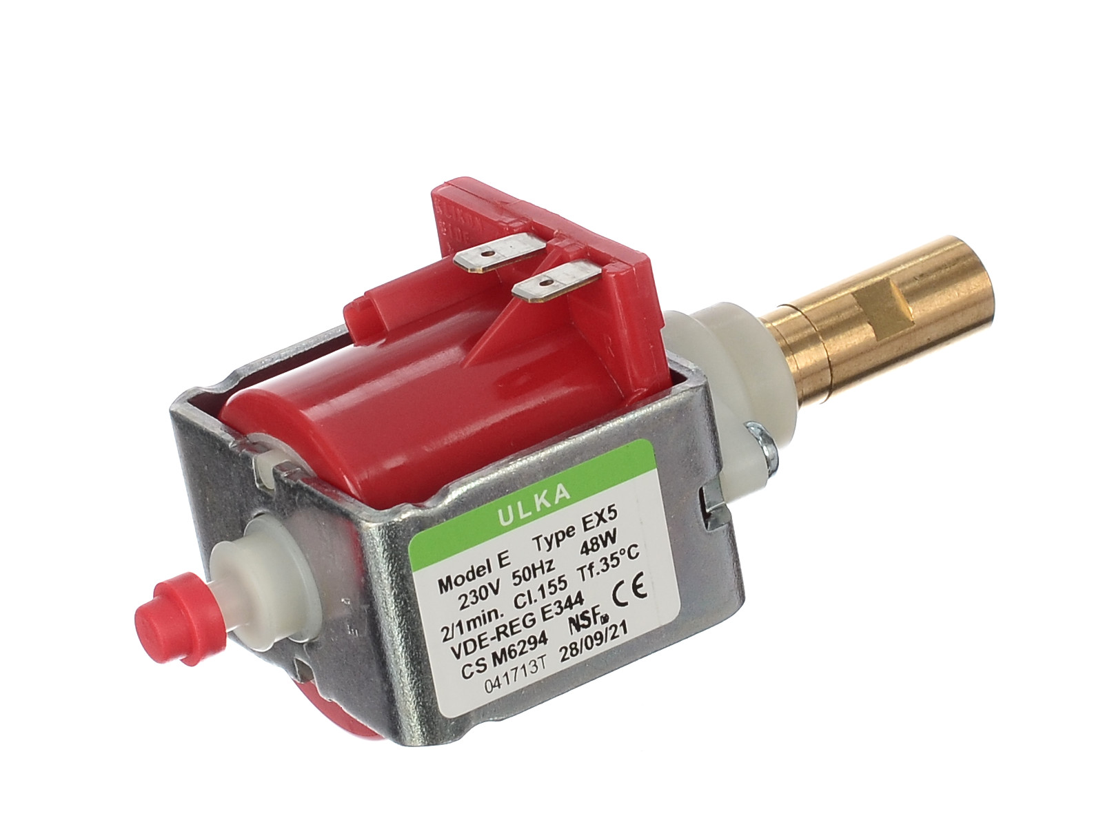 thumbnail image 2 of Ulka EX5 Vibratory Pump For Saeco & Gaggia Espresso Machines – 230V, 50Hz, 48W – Replacement Pump 2 of 5