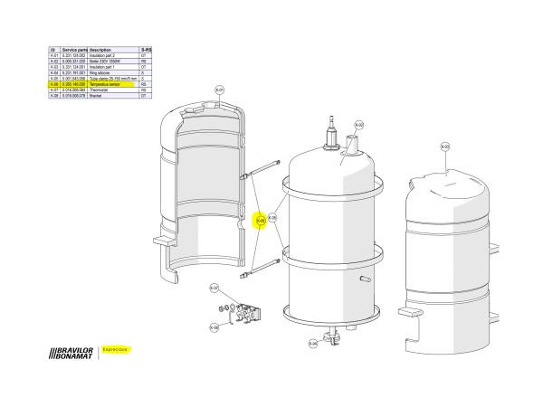 Bonamat Temperatursensor am Boiler Esprecious Bild 1